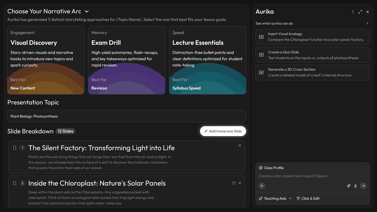 Choose Your Narrative Arc — Persona-led presentation structure