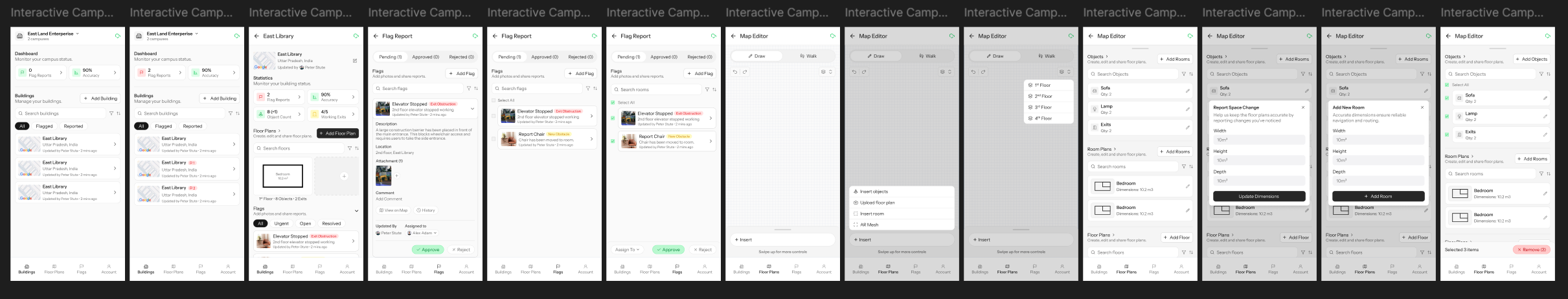 Raw Figma design of the Map Planner interface